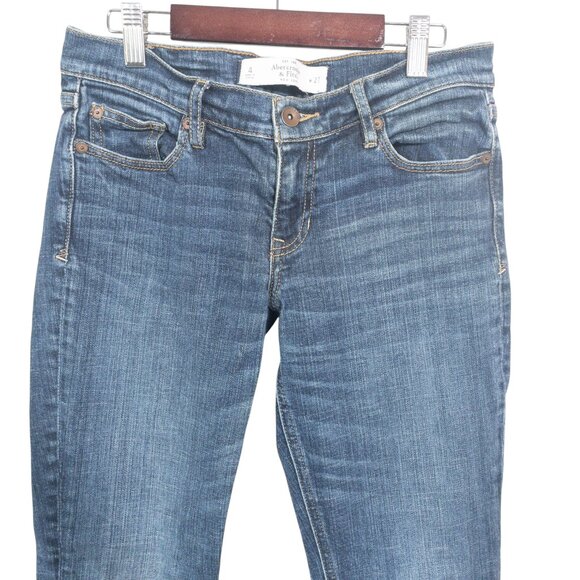 Bundle of Abercrombie Denim SZ 27 Light Wash and Dark Wash Jeans Skinny Leg Low - Picture 11 of 14